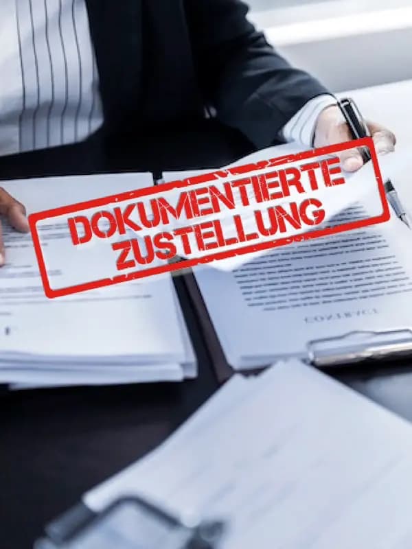 Dokumentierte Zustellung